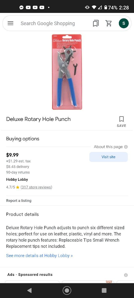 Deluxe Rotary Hole Punch Leather Belt Punch
