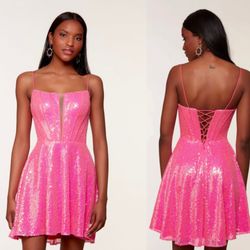 New With Tags Alyce Paris Pink Short Formal Dress & Homecoming Dress $75