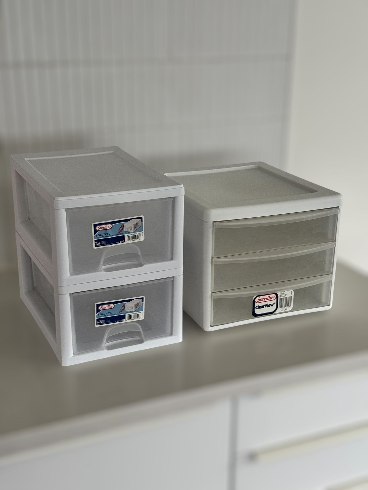 2 Sterilite Storage Bins with Drawers