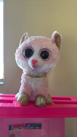 Pink glitter kitty plush