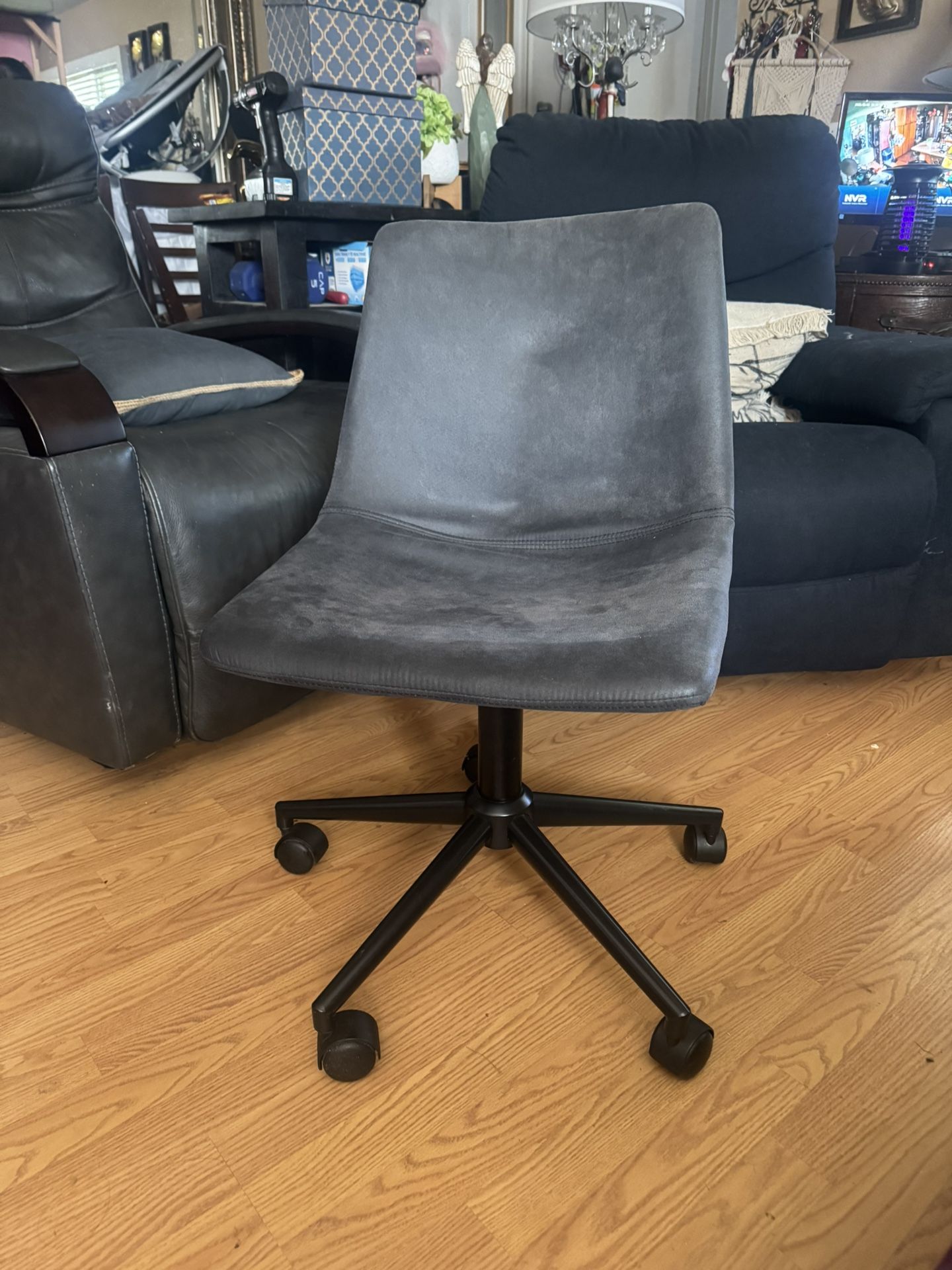 Desk Or Vanity Swivel Gray Chair
