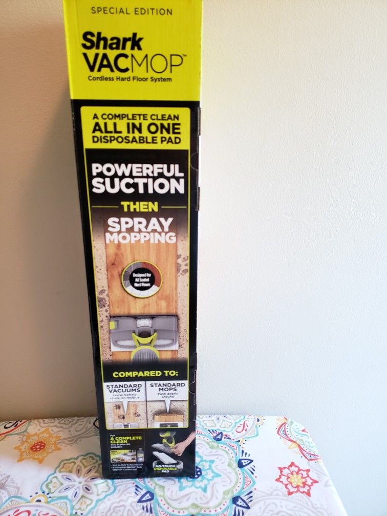 

Shark VACMOP Cordless Hard Floor Vacuum Mop with Disposable VACMOP Pad New Never Opened Never Used - $55  


