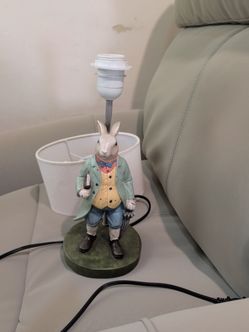 Dressed Rabbit Figurine Table Lamp
