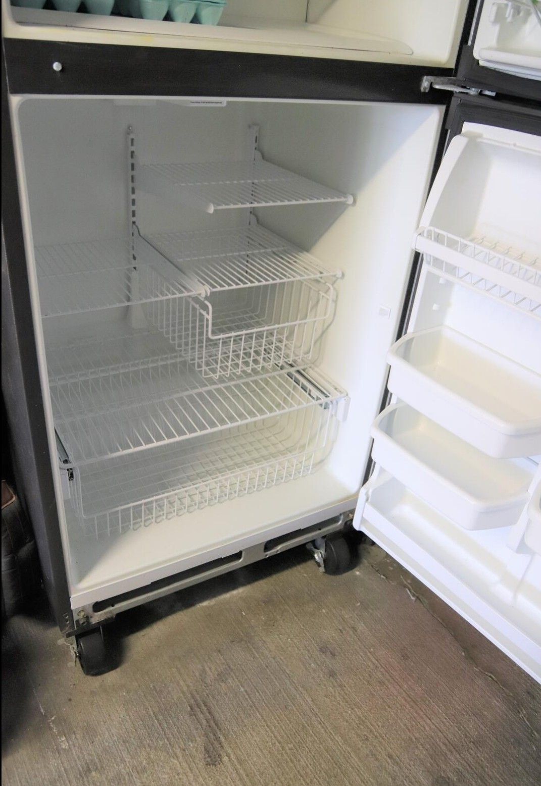 Whirlpool Gladiator Upright Freezer with small section that can be