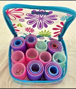 Modella 23 Reusable Plastic Self-adhesive Hair Rollers Curlers W/ plastic zippered carry bag