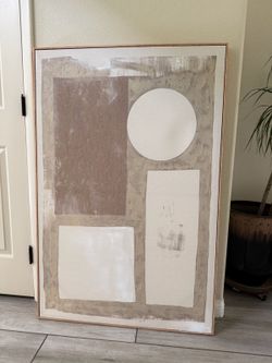 Large Neutral Abstract Framed Wall Art – Modern Contemporary