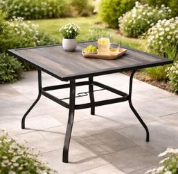 37" Patio Dining Table with Umbrella Hole