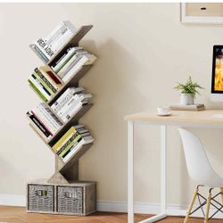 VAGUSICC 6 TIER TREE BOOKSHELF 