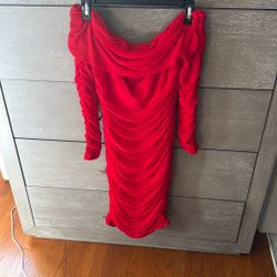 Red Off The Shoulder Dress