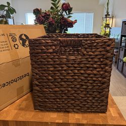 Chocolate Brown Hyacinth Storage Bins