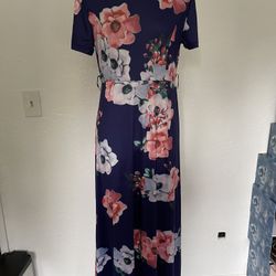 Flowers Printed Womens Dress Size S