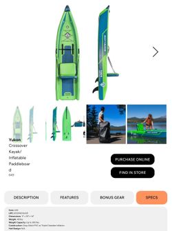 Kayak Stand up paddle board SUP combo