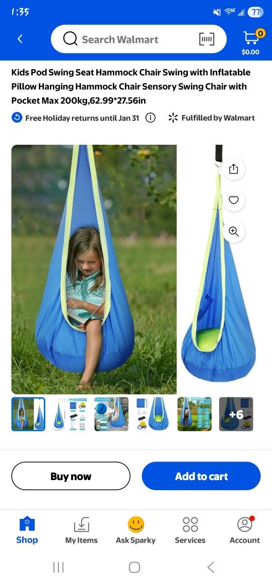 Kid pod swing