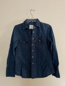 Women small size Denim Western Shirt By Levi's Red Tab