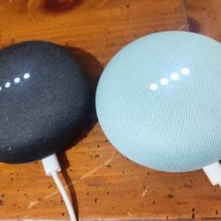 Google Nest Mini (2nd Gen) smart speakers. 