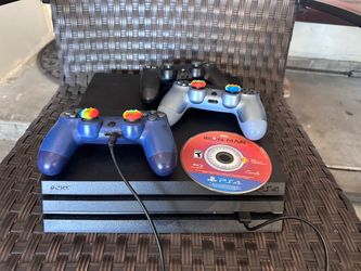 Sony PS4 Pro Console with 3 Controllers and Game