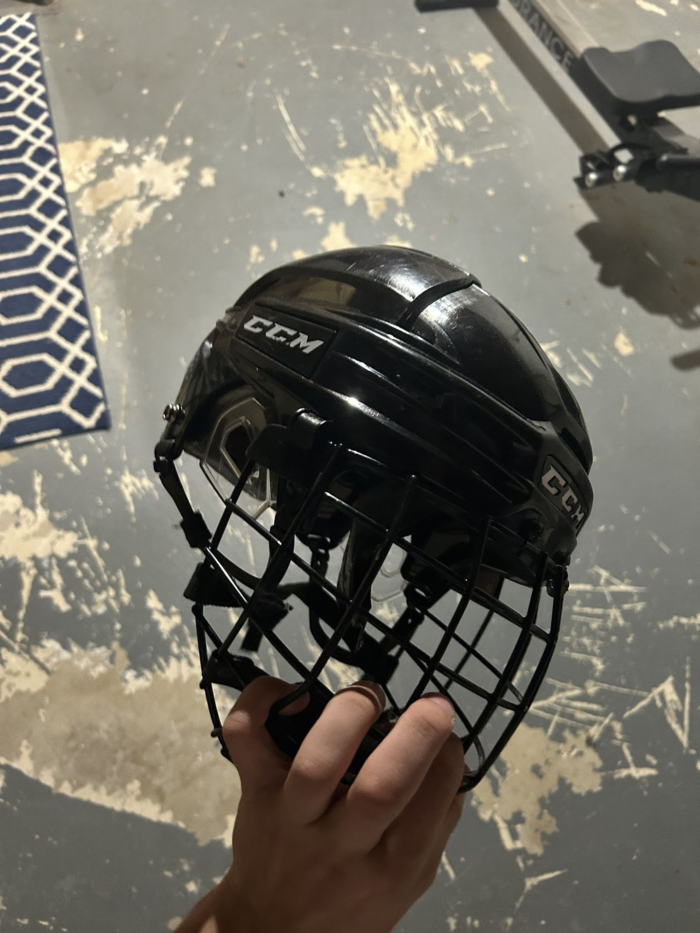 Hockey Helmet Gloves And Stick