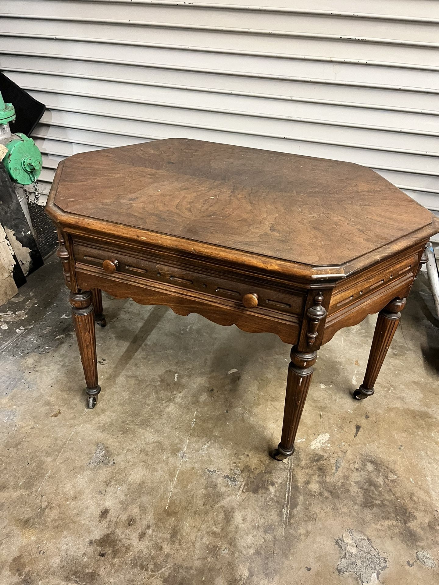 Atwater Vintage Antique Rolling Wooden Radio Desk