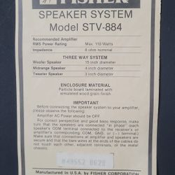 Fisher Speaker System Set