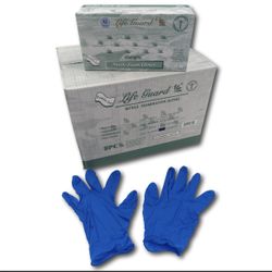 Lifeguard 6350 Nitrile Exam PF Soft Medical Gloves, Color: Blue - 10 Boxes