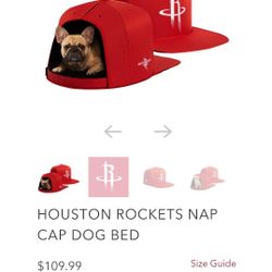 NBA Houston Rockets Nap Cap Dog Bed (Medium Size)