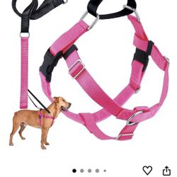 Complete training kit for dog in Hot pink. Size medium .  2hounds design freedom-Pull Harness 5/8