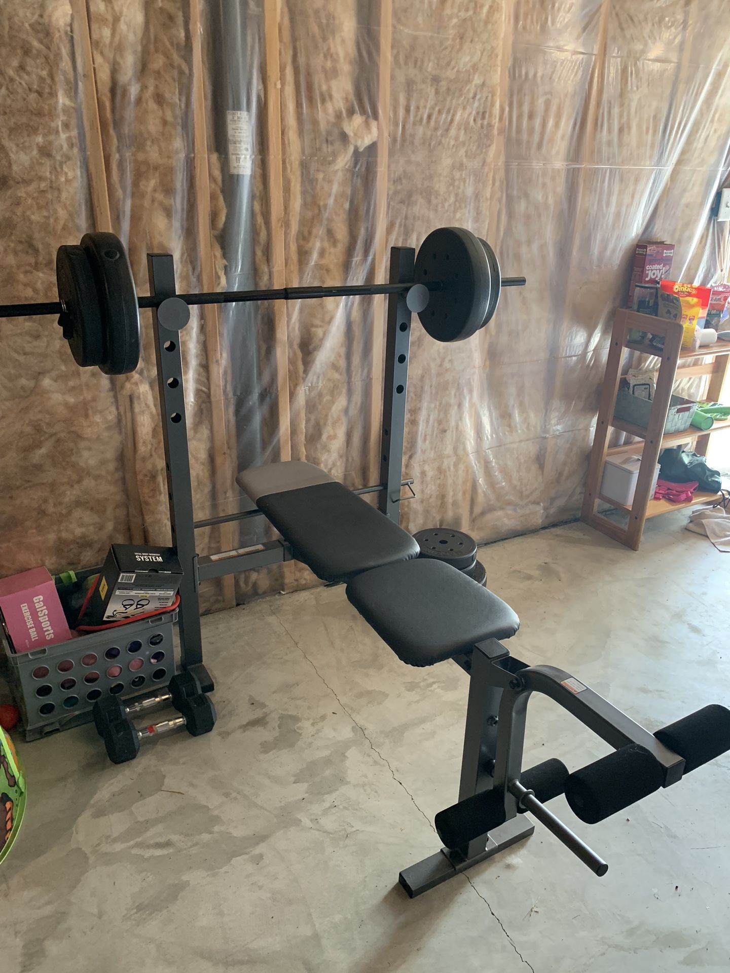 Weight Bench and Weights