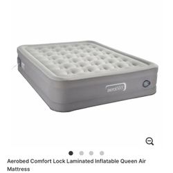 Aerobed Comfort Lock Laminated Inflatable Queen Air Mattress. Open bag but never used.