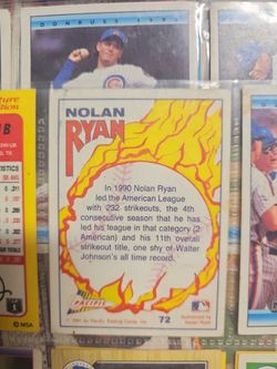 1992 Pacific Nolan Ryan Baseball Card #168 5,000th Strike Out PSA 10