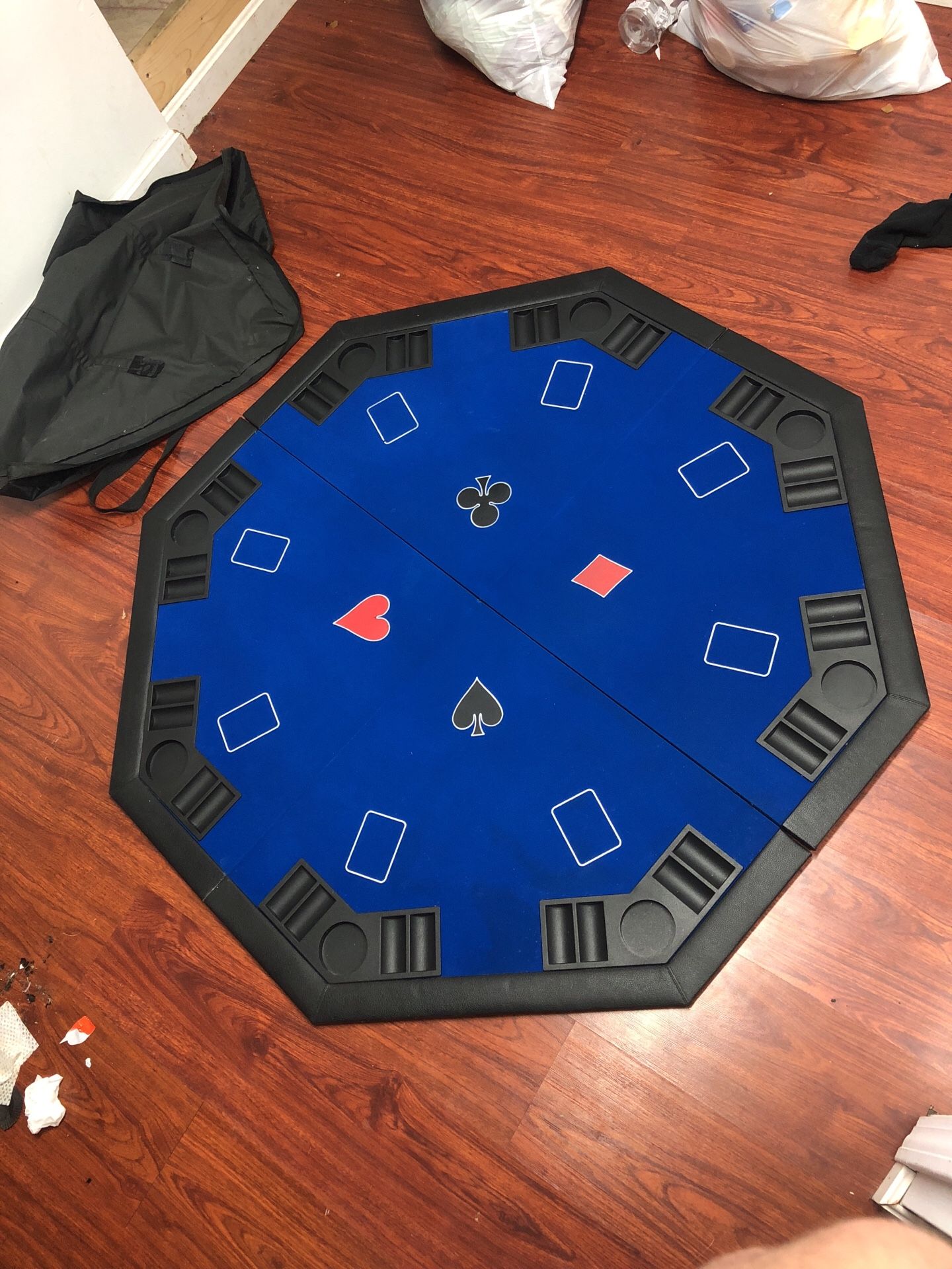 Folding poker table top 8 person