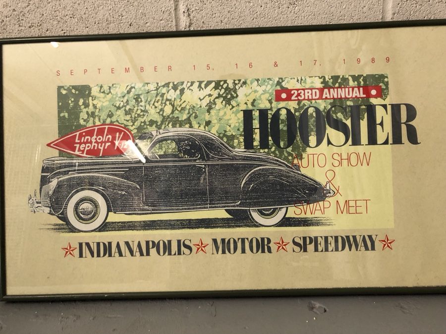Professionally framed car posters. Great for man cave.