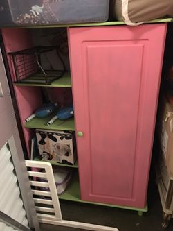 Pink Child's Armoire-MADE IN GERMANY