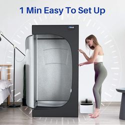 TOREAD 2 Person Steam Sauna for Home, Foldable 600D Canvas, 2.6L 1000W Steamer