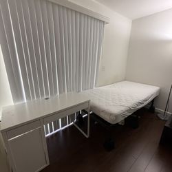 Bed, Bed Frame, Desk Combo