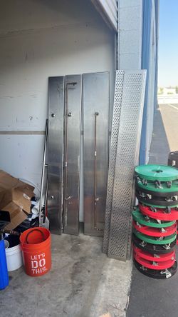 Commercial Stainless Steel Drip Trays / Panels with Copper Drain Lines + Perforated Panel – Used