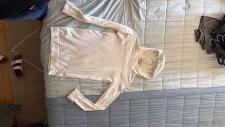 Lululemon White Knit Hoodie Sweater