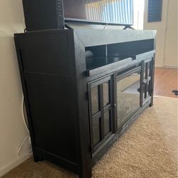 TV Stand With Electric Fireplace Great Condition!