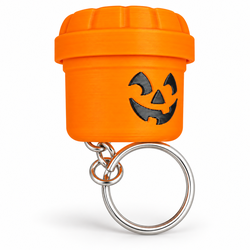 3D Printed Pumpkin Bucket Keychain