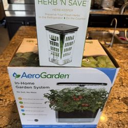 AeroGarden Harvest 6 Pod Home Garden System - White Bonus Herb N Save 