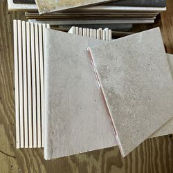 ESTATE SALE New white tile, stepping stones