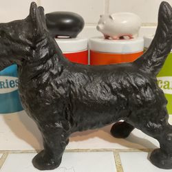 Antique Cast Iron Scottie Terrier Dog Doorstop