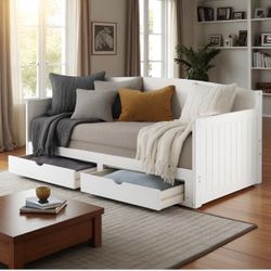 Harmony Twin to King Daybed with Pop Up Trundle Bed - Solid Wood Twin Day Bed