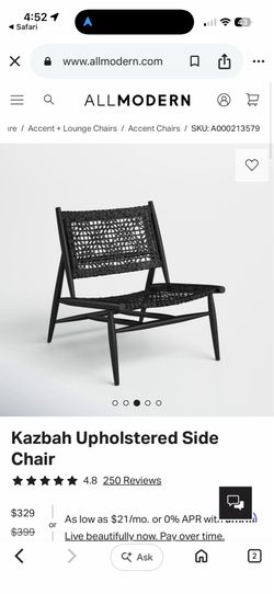 Black Woven Chair