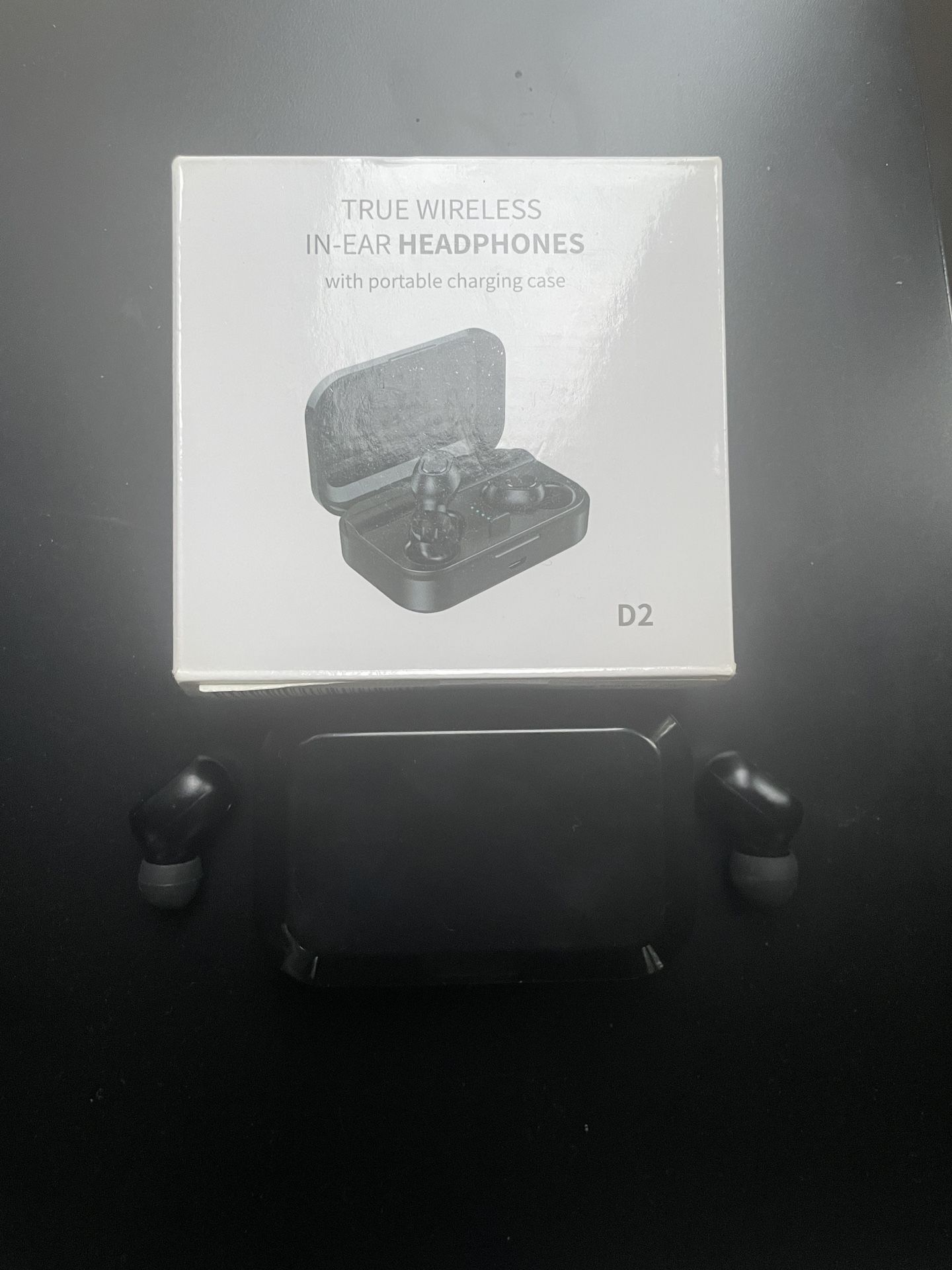True Wireless In-Ear Headphones with Portable Charging Case – D2 Model