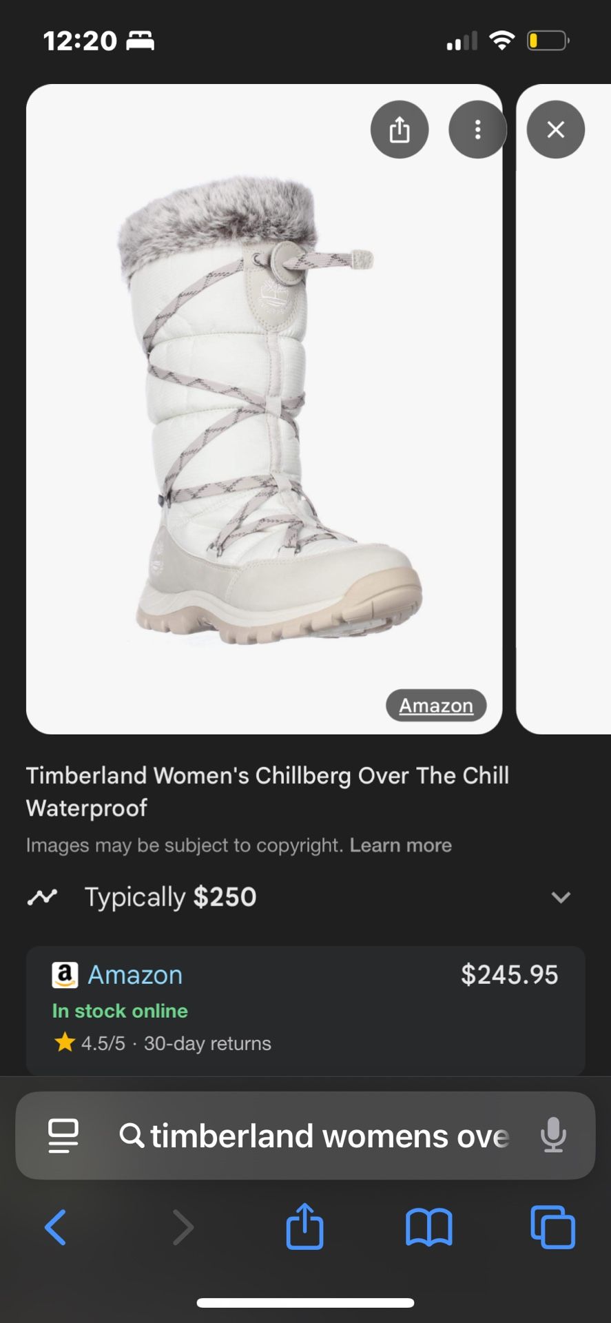 TIMBERLAND CREAM WINTER BOOTS