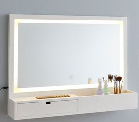 Pottery Barn Vanity Mirror With Lights And Storage (28"x21")