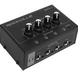 Rockville RHPA4 Professional Headphone Amplifier 4 Channel Stereo/Mono