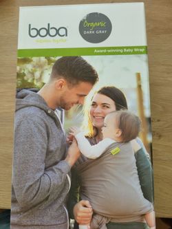 Boba dark gray organic baby wrap