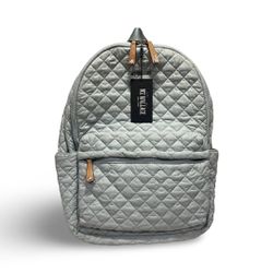 MZ WALLACE Metro Backpack Deluxe – Silver Blue