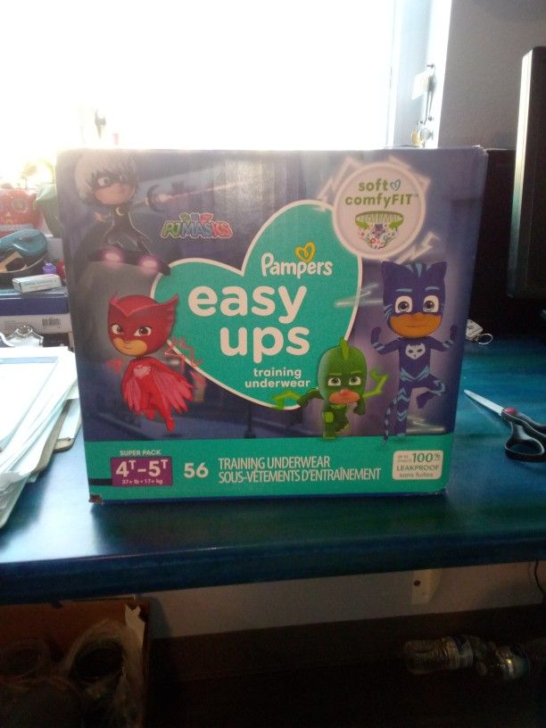 Pampers Easy Up Training Underwear Size 4 To 5T 56 In The Box Brand New